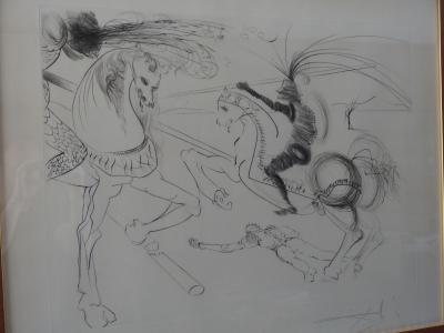 Salvador DALI : La Déroute de San Romano - Gravure originale Signée 2