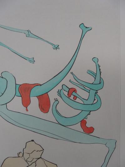 Salvador DALI : Silhouette en vert (Maternité) - Gravure originale signée 2