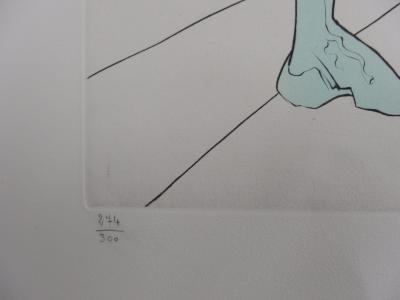 Salvador DALI : Silhouette en vert (Maternité) - Gravure originale signée 2