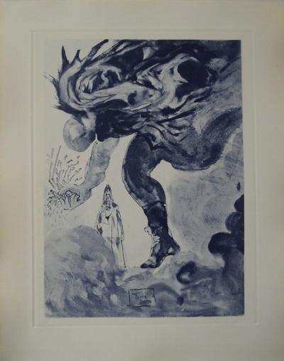 Salvador Dali : Les Géants, Gravure originale signée 2