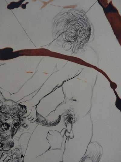 Salvador DALI : Mythologie, Thésée et le Minotaure - Gravure originale signée 2