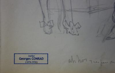 Georges CONRAD : Rencontre charnelle, Dessin original, signé 2