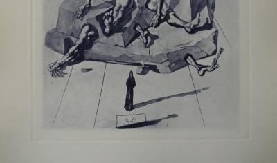 Salvador Dali : Les habitants de Prato, Gravure originale signée 2