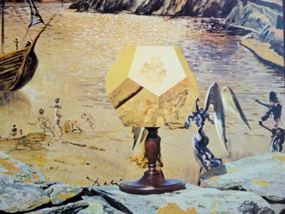Salvador DALI : L'arrivée en Amérique - Affiche originale signée 2