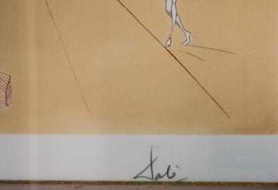 Salvador Dalí : Paysage avec figures-soleil - Gravure originale signée 2