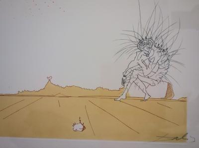 Salvador Dalí : Méditation Orogénique - Gravure originale signée 2