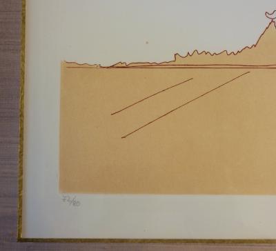 Salvador Dalí : Méditation Orogénique - Gravure originale signée 2