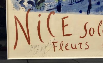 Chagall - Nice Soleil Fleurs, Affiche lithographique, signée au crayon 2