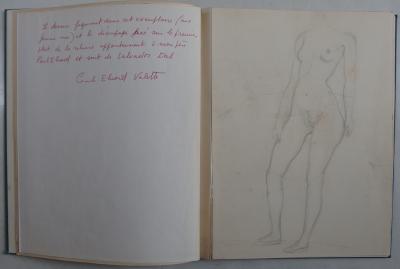Salvador DALI - Modèle nu debout - Dessin original de la collection Paul Eluard 2