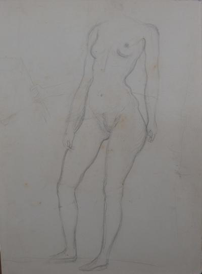 Salvador DALI - Modèle nu debout - Dessin original de la collection Paul Eluard 2