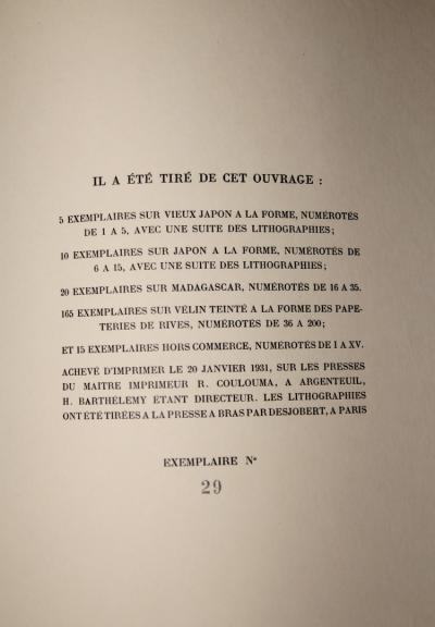 Paul MORAND - New-York,  Illustré par Adriaan Lubbers - Lithographies, Exemplaire numéroté 2