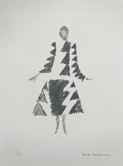 Sonia DELAUNAY (d’après) - Robe Rythmes-Triangles, 1926 - Lithographie signée et numérotée 2