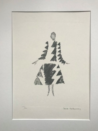 Sonia DELAUNAY (d’après) - Robe Rythmes-Triangles, 1926 - Lithographie signée et numérotée 2