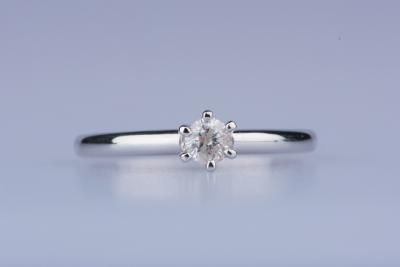 Bague en or blanc 18 ct 1 diamant env. 0.17 ct 2