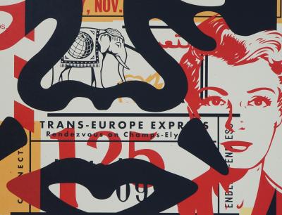 Shepard FAIREY - Face collage II - Sérigraphie signée 2