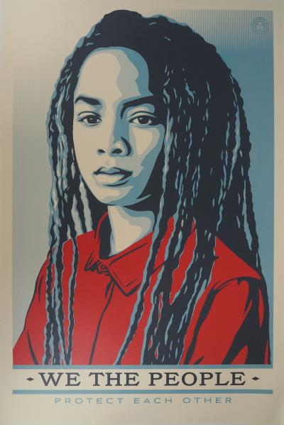 Shepard FAIREY (OBEY) : We the people (protect each other) - Lithographie 2