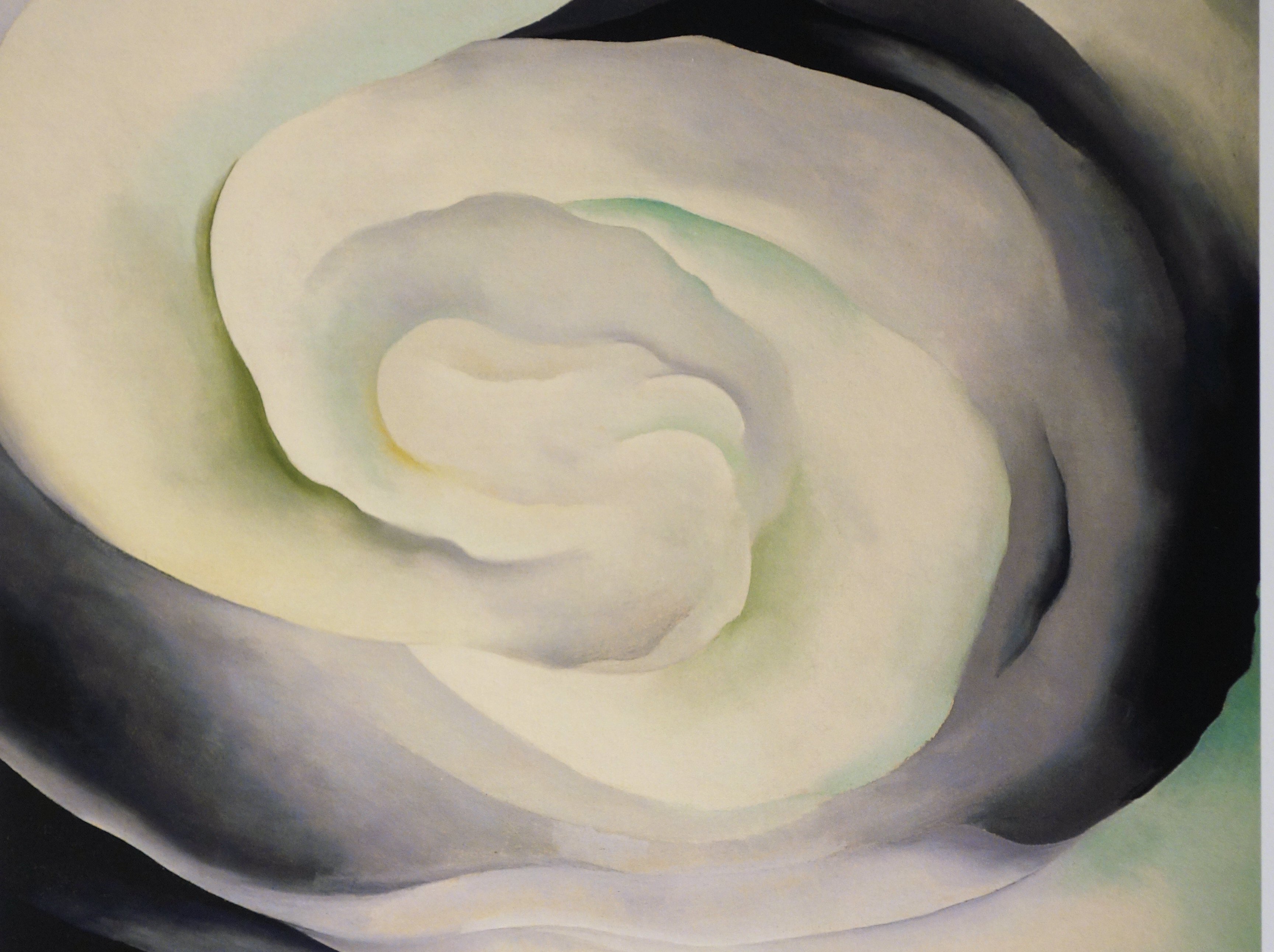 O'KEEFFE Pink white abstraction, Lithograph Post War