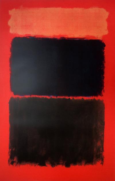 Mark ROTHKO (d’après) : Light red over black - Sérigraphie