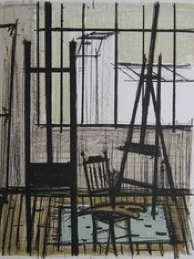 Bernard Buffet  L’atelier  (1970) Lithographie signée justifiée sur Arches 2