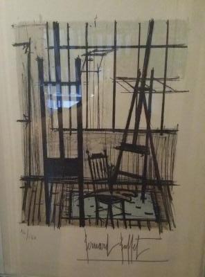 Bernard Buffet  L’atelier  (1970) Lithographie signée justifiée sur Arches 2