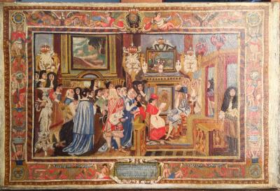 Ecole françaie du XIXe siècle. Scène naïve. Huile sur toile 2