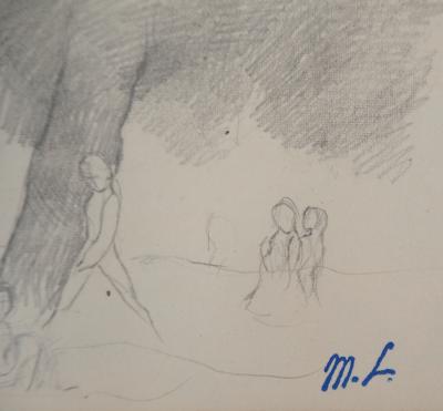 Marie LAURENCIN : Promenade estivale, dessin original signé 2