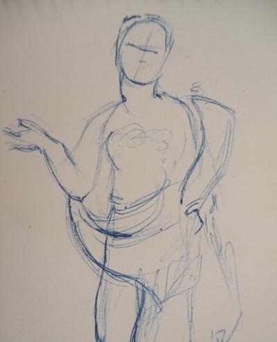 Marie LAURENCIN : Esquisse de nu féminin, dessin original signé 2