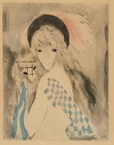 Marie LAURENCIN  - La Femme au singe, 1926 - Gravure signée au crayon 2