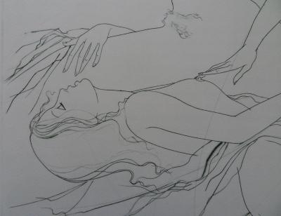 Jean-Baptiste VALADIE : Un si doux toucher, vers 1976 - Gravure originale signée 2