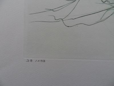 Jean-Baptiste VALADIE : Un si doux toucher, vers 1976 - Gravure originale signée 2
