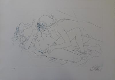 Jean-Baptiste VALADIE : Etreinte Saphique - Gravure signée 2