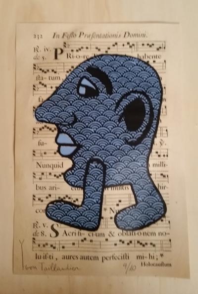 Yvon TAILLANDIER - Capitipède bleu, 2015, Sérigraphie signée 2