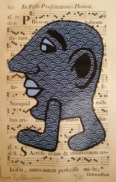 Yvon TAILLANDIER - Capitipède bleu, 2015, Sérigraphie signée 2