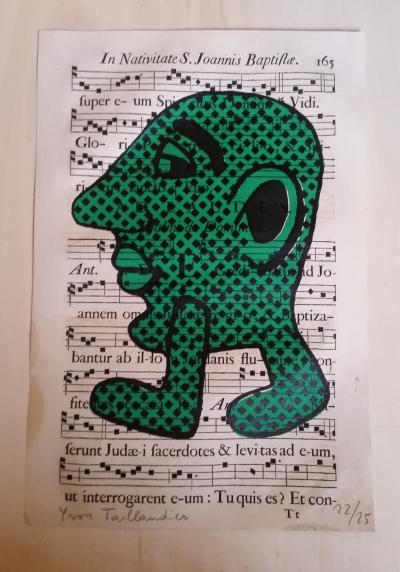Yvon TAILLANDIER - Capitipède Vert, 2015, Sérigraphie signée 2