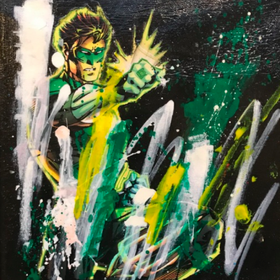 Vero CRISTALLI - When Black Lantern seem to be Green, 2017 - Aérosol sur toile 2