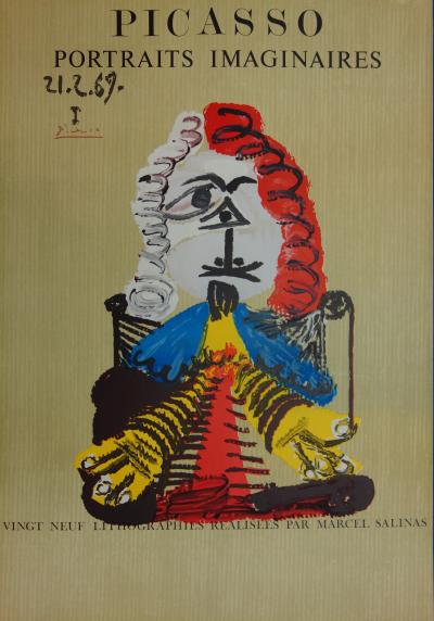 Pablo PICASSO (d’après) - Portrait Imaginaire, Homme élégant - Lithographie signée 2