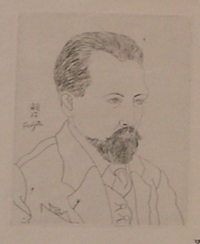 Léonard FOUJITA - Portrait de Lucien Fabre, 1923 - Gravure originale signée au crayon 2