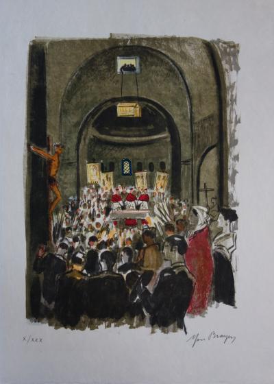 Yves BRAYER : Pâques aux Saintes Maries - Lithographie originale signée 2