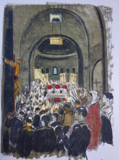 Yves BRAYER : Pâques aux Saintes Maries - Lithographie originale signée 2