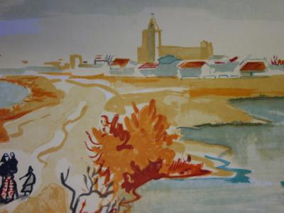 Yves BRAYER : Roulotte en Camargue - Lithographie originale signée /30ex 2