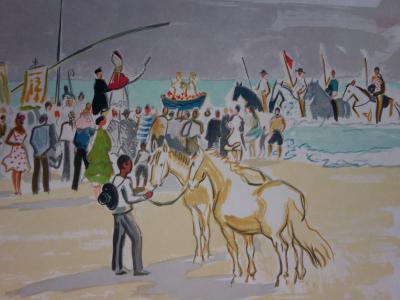 Yves BRAYER : Le Procession  - Lithographie originale signée au crayon 2