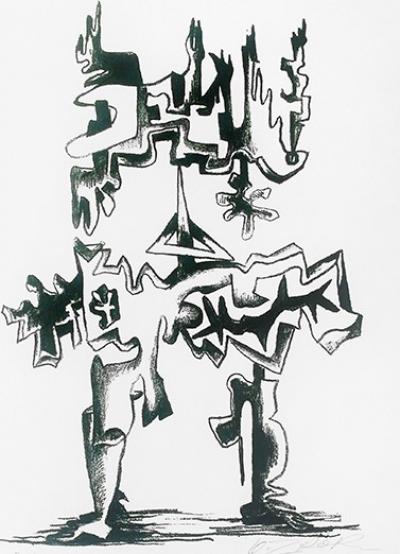 Ossip ZADKINE - La  révolution,1966 - Lithographie signée au crayon 2