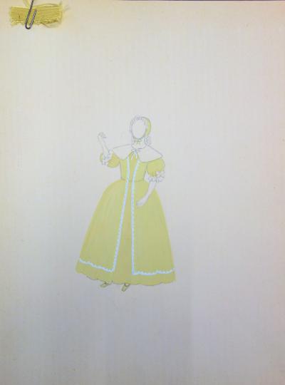 Suzanne LALIQUE - Costume d’infante, Dessin original signé 2