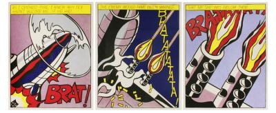 Roy LICHTENSTEIN - COME APRII IL FUOCO - Trittico - 1966