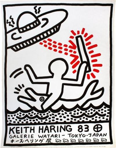 Keith Haring Galerie Watari  Lithographie offset  1983 2