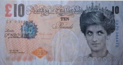 BANKSY - DIFACED TENNER, faux billet de dix livres 2