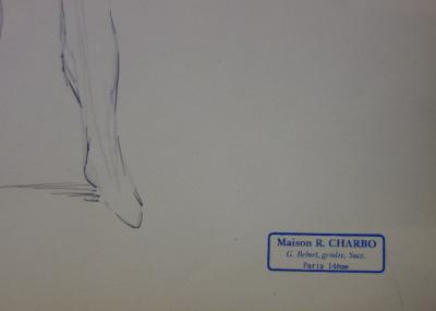 R. CHARBO - Homme de qualité en habit d’épée, Dessin original signé 2