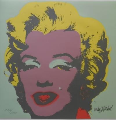 Andy WARHOL (d’après) Marilyn Monroe bleu lithographie 2