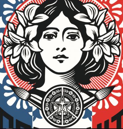 Shepard Fairey - Liberté, Egalité, Fraternité - Lithographie 2