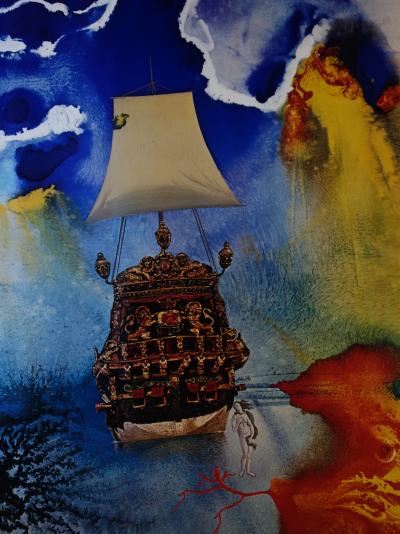 Salvador DALI (d’après) : L’Homme et la Mer, 1972 - Affiche originale d’époque signée 2